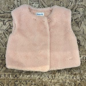 Mayoral Faux fur vest for baby girl